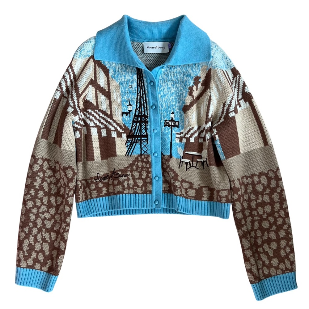 House of Sunny Paris Rendezvous Tripper Cardigan in Multi
